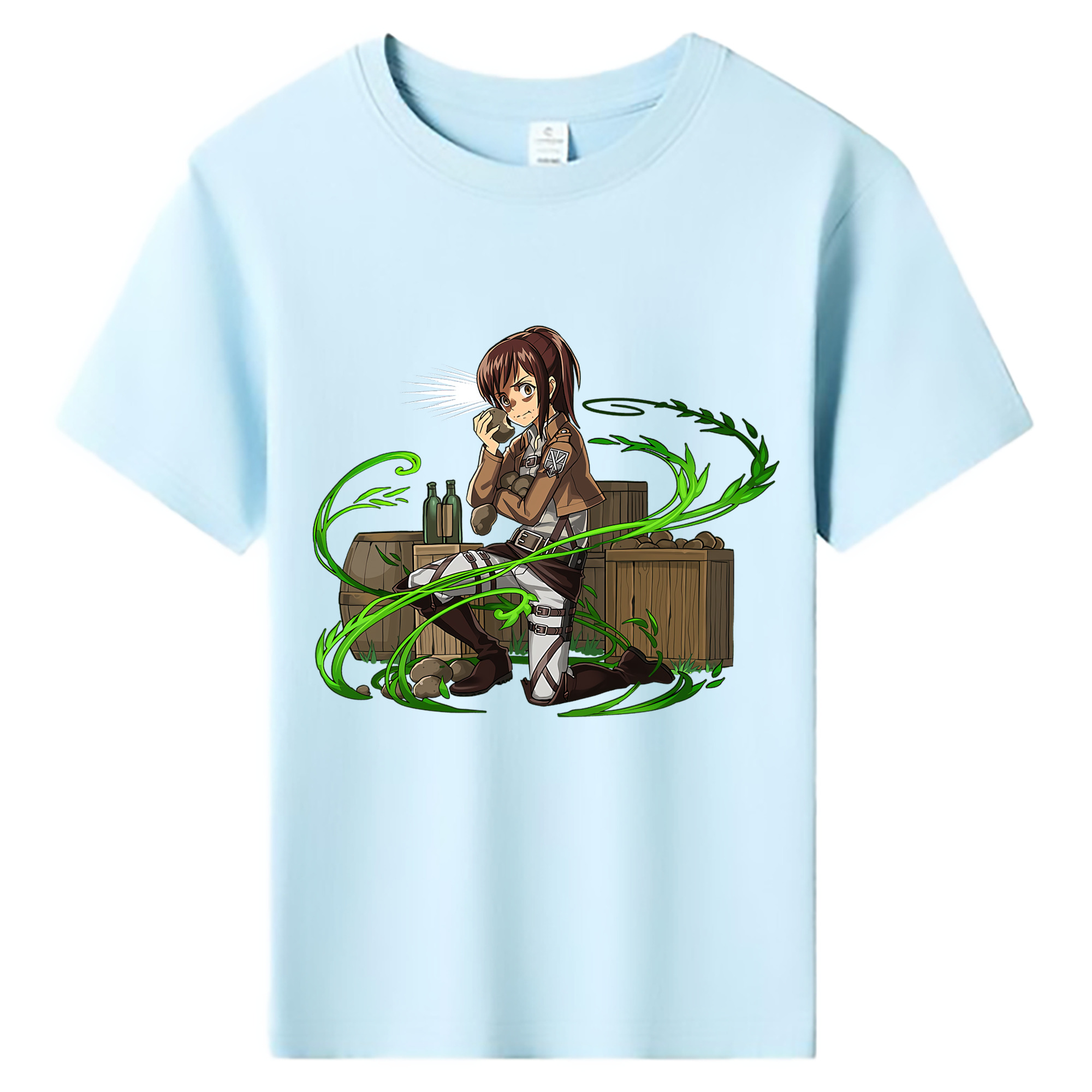 （画像用） 進撃の巨人 サシャ·ブラウス Attack on Titan Sasha Blaus 綿100％キッズTシャツ（フロントプリント）
